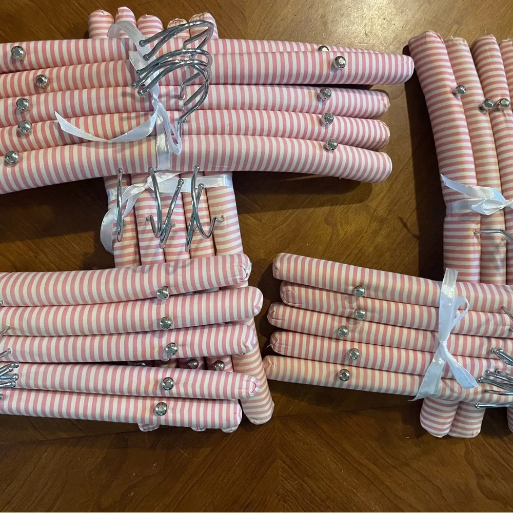 PINK Victoria's Secret Striped Padded Hangers